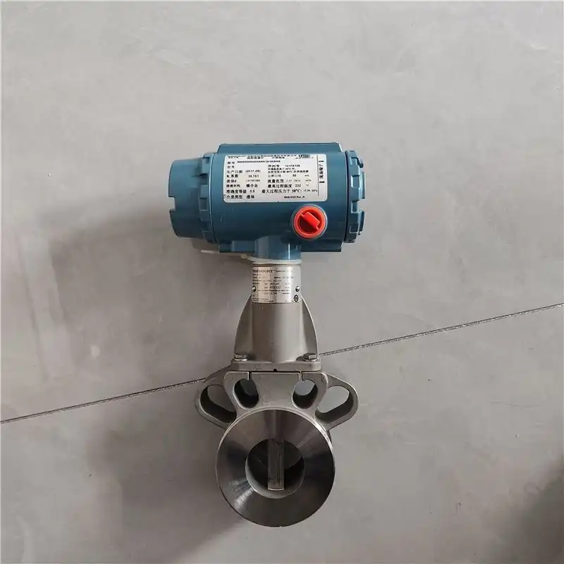 Rosemount 8800 wafer vortex flow meter front view