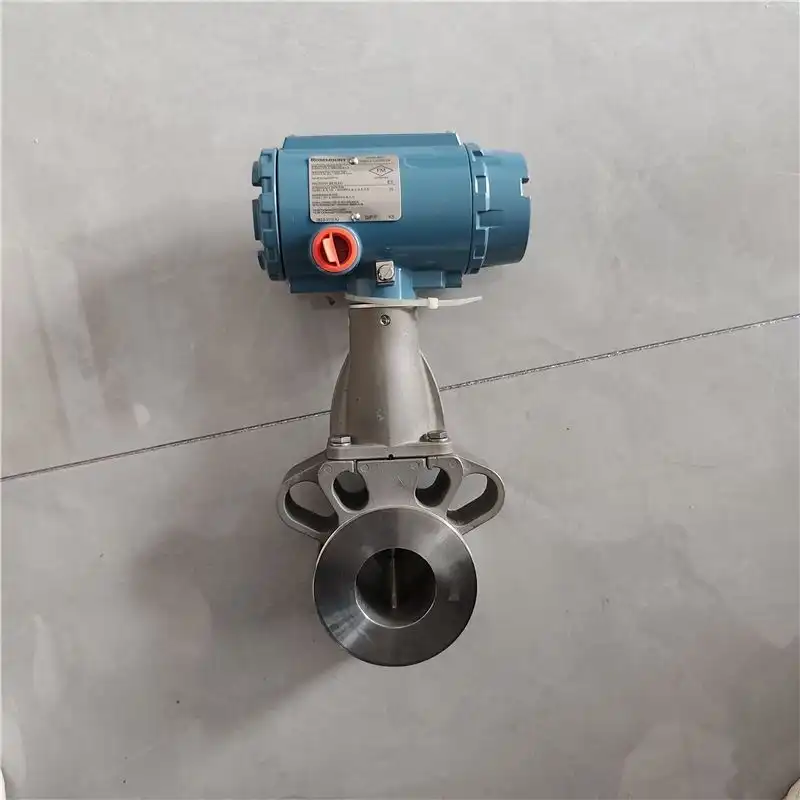 Rosemount 8800 wafer vortex flow meter rear view